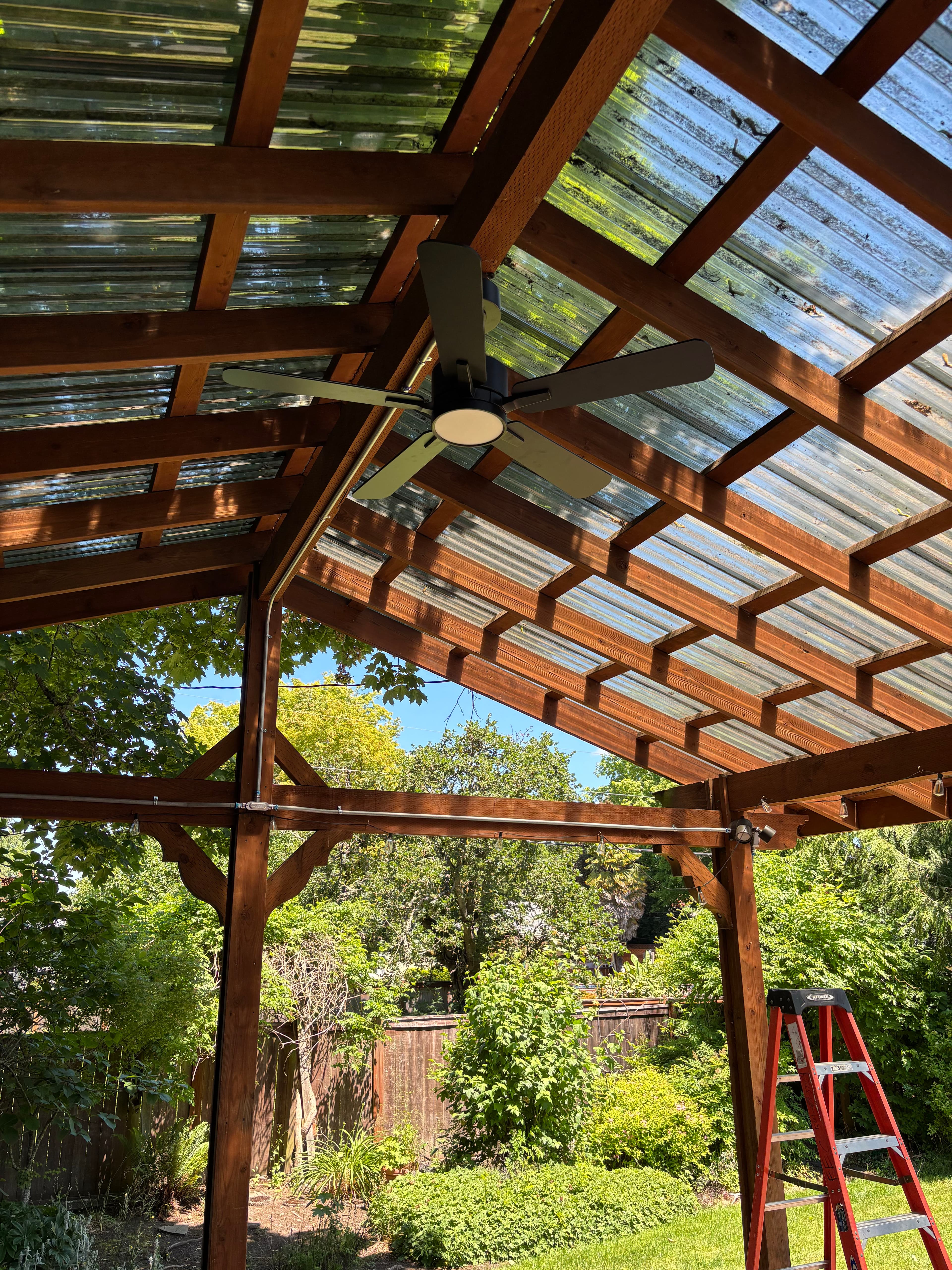 Project Back Deck Gets New Fan, Lighting, and Safe Outdoor Wiring image