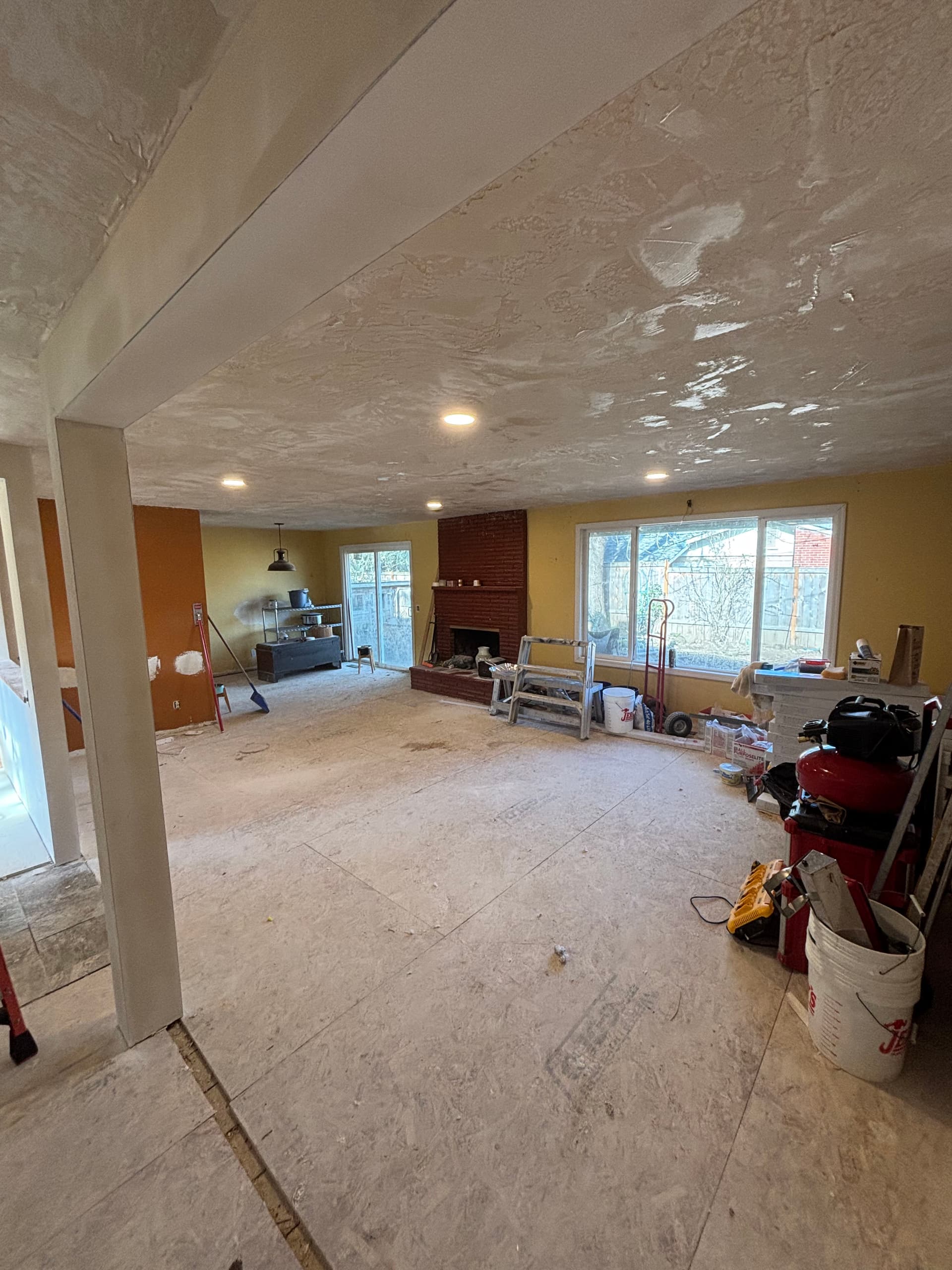 Can Lighting Addition in South Eugene Living Room Remodel