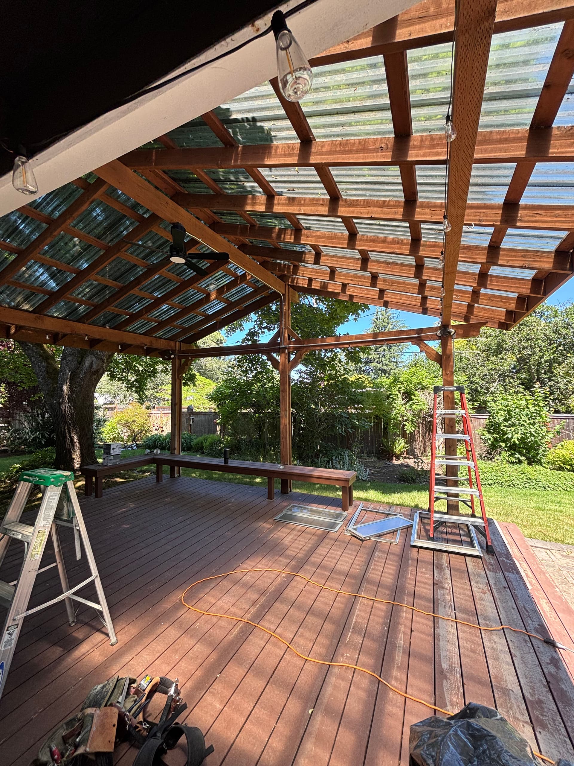 Gallery photos for Back Deck Gets New Fan, Lighting, and Safe Outdoor Wiring: Image #1