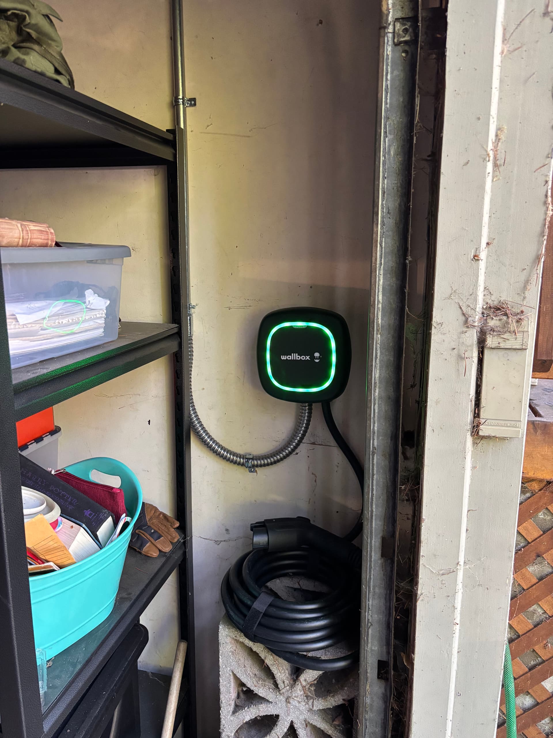 Level 2 EV Charger Installed in South Eugene Home Garage image